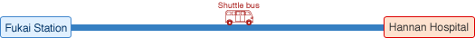 Fukai Station-Shuttle bus-Hannan Hospital